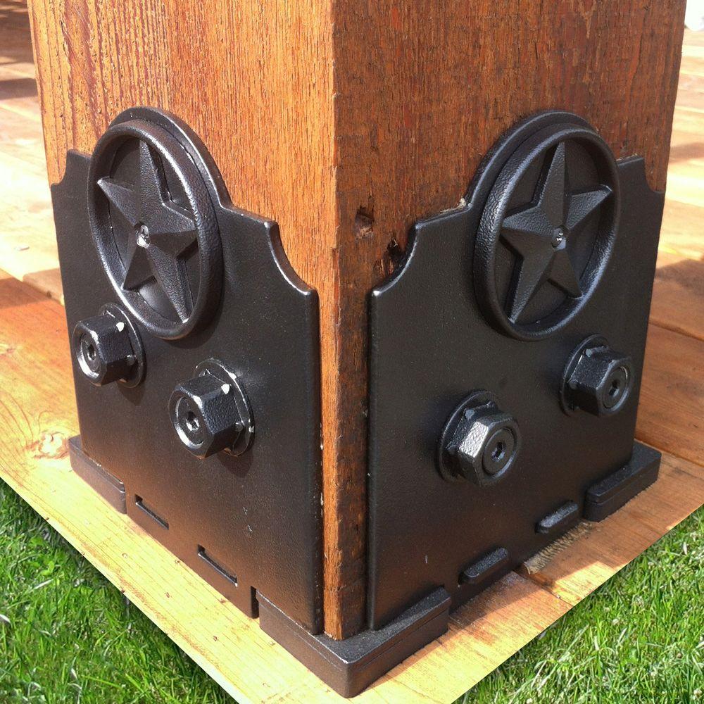 OZCO 6''x6'' Laredo Sunset Post Base Kit Hardware / Ornamental Wood