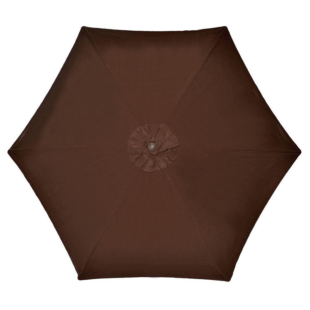 Upc 846186042874 Hampton Bay Patio Umbrellas 9 Ft Wood Patio Umbrella In Brown 9939 01297802 Upcitemdb Com