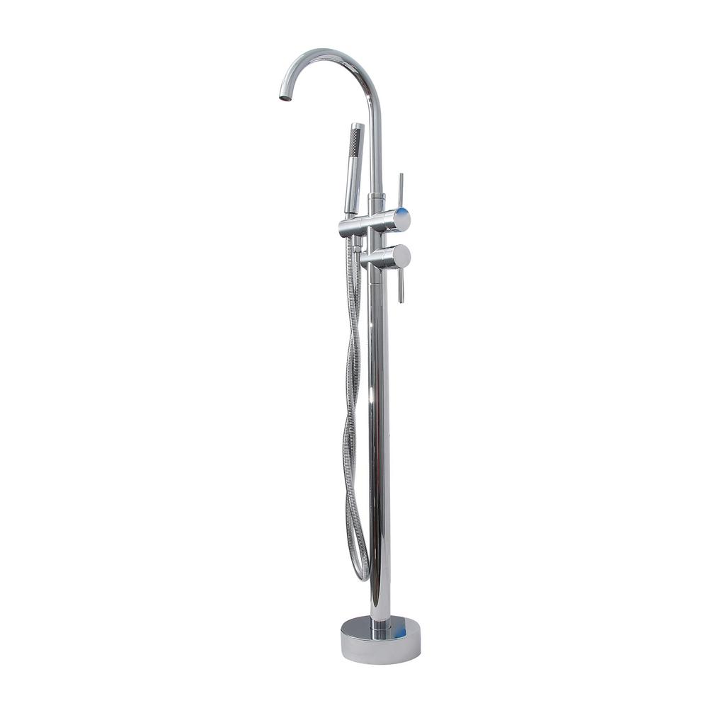 Barclay Products Elora 2 Handle Freestanding Tub Faucet With Hand