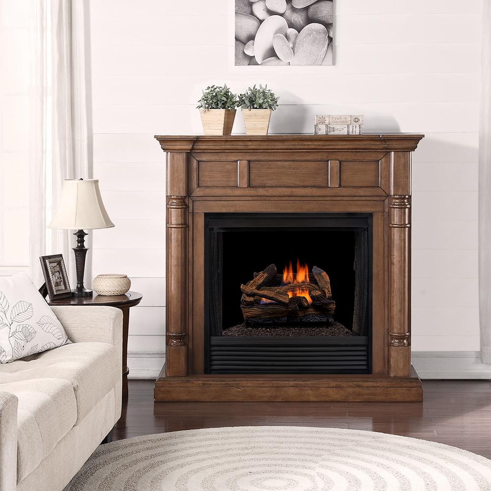 Duluth Forge Split Red Oak 18 in. Vent-Free Gas Fireplace Logs With ...