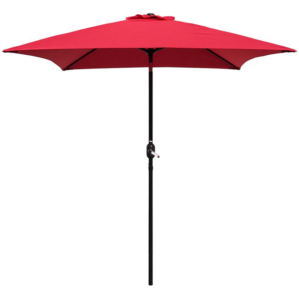 DestinationGear Campari 6 ft. Aluminum Tilt Patio Umbrella in Red Vinyl