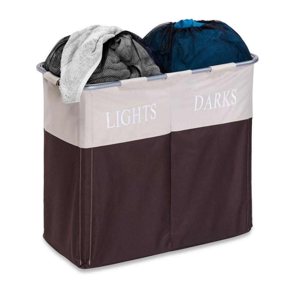 double compartment laundry basket