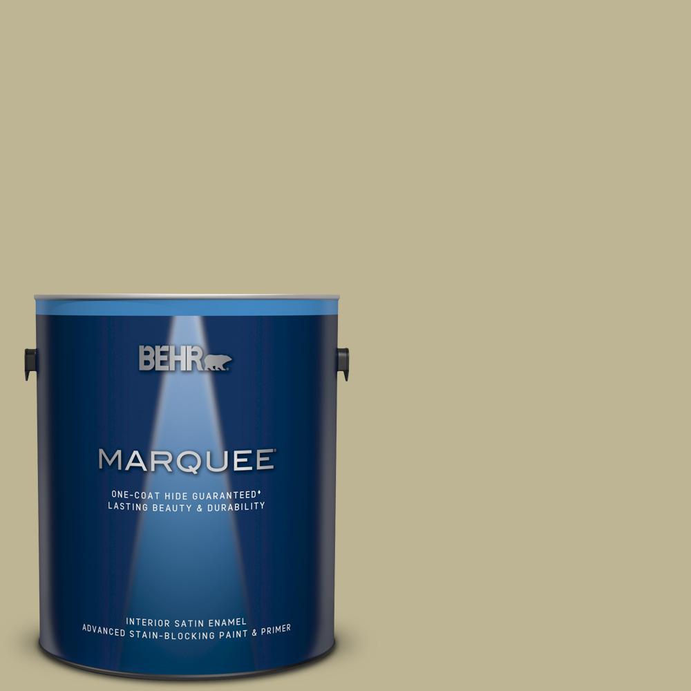 BEHR MARQUEE 1 gal. MQ630 Bamboo Shoot OneCoat Hide Satin Enamel