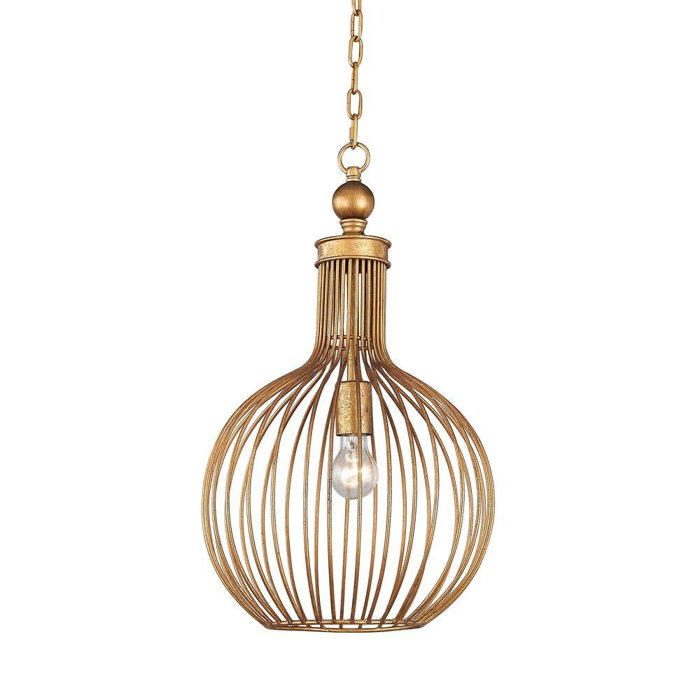 Titan Lighting Five Cays 1 Light Pendant In Gold Leaf Tn 999310 Titan Lighting Five Cays 1 Light Pendant In Gold Leaf