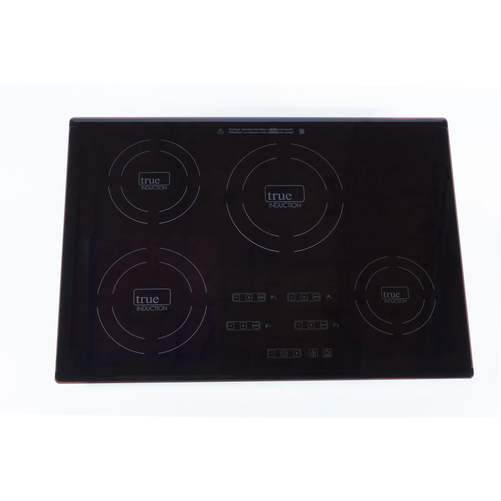 True Induction 30 In Glass Induction Cooktop In Black With 4
