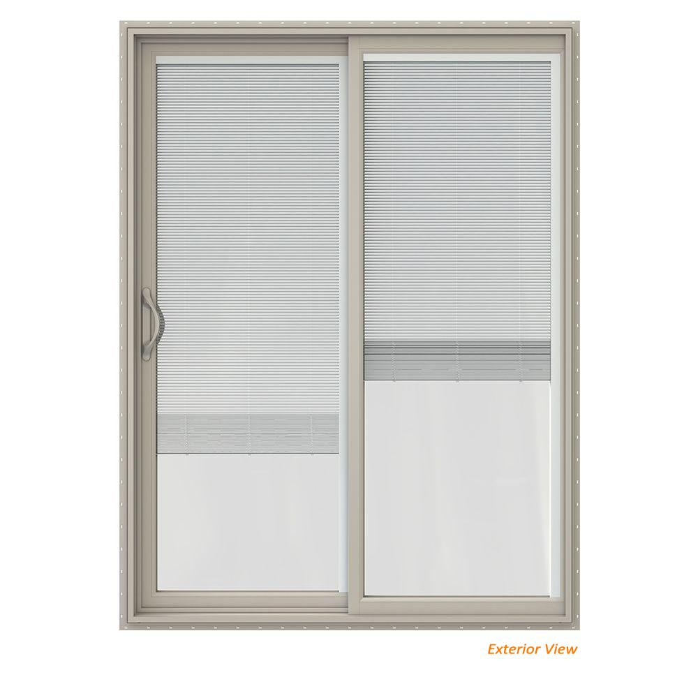 Stanley Doors 60 in. x 80 in. Double Sliding Patio Door with Internal
