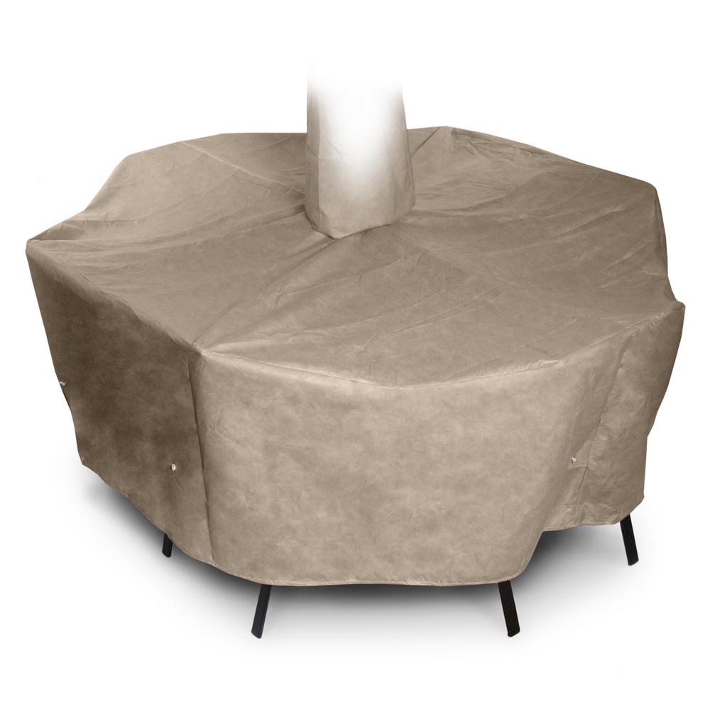 Koverroos 94 In L X 64 In W X 28 In H Patio Oval Rectangle Dining Set Cover With Umbrella Hole 37251 The Home Depot