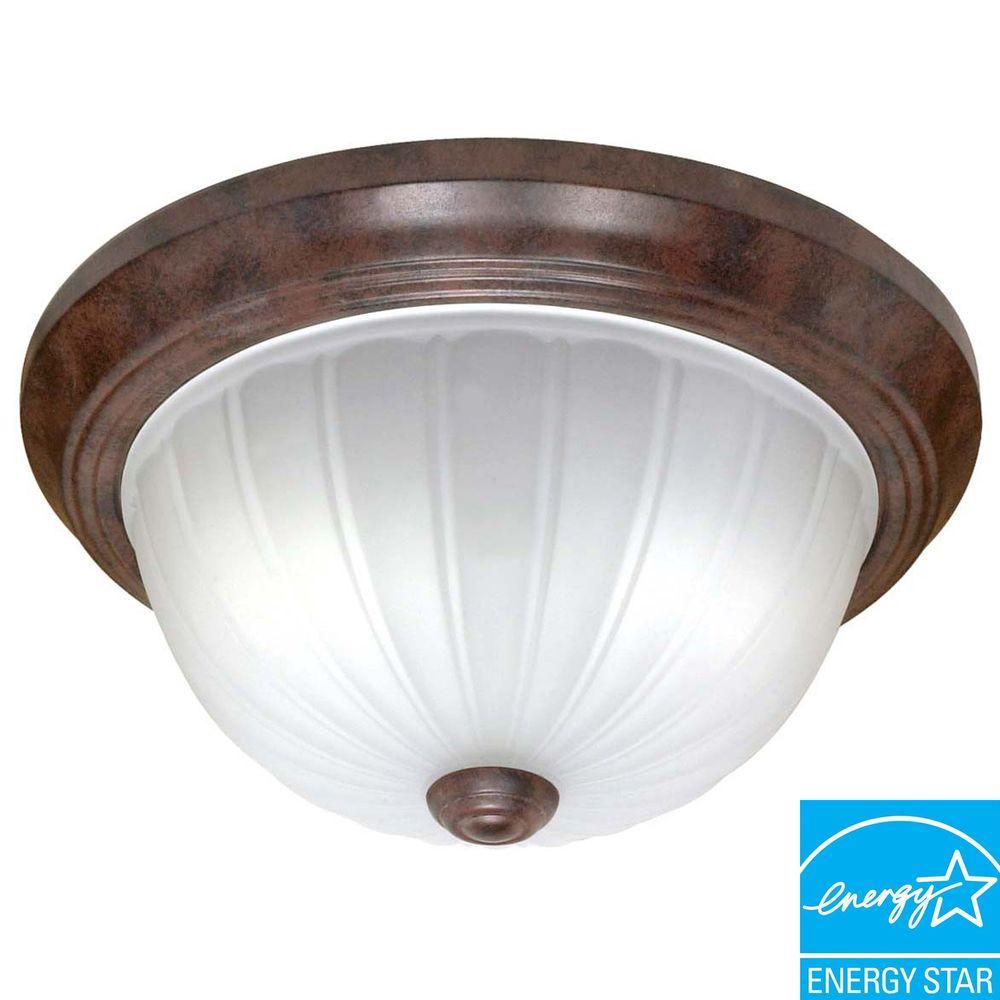 Glomar 3Light Old Bronze Dome FlushmountHD451 The Home Depot