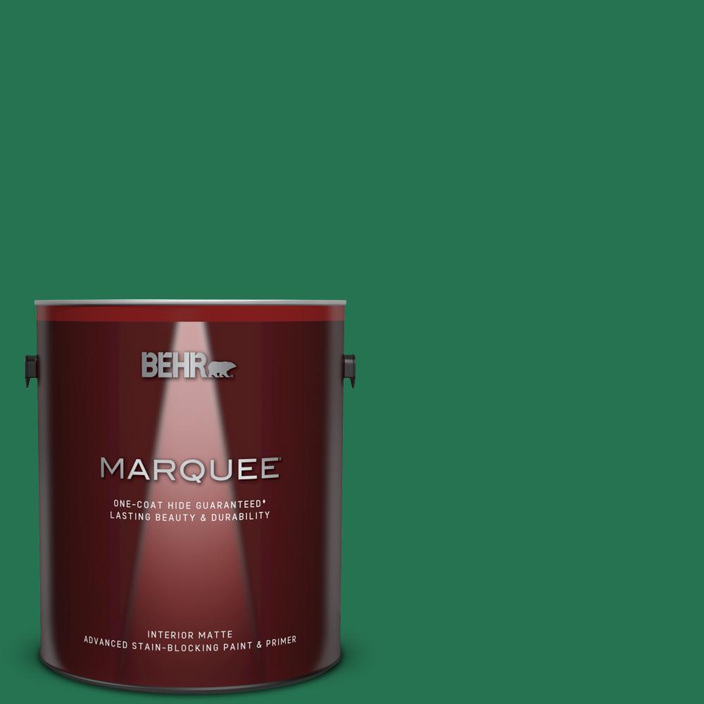 BEHR MARQUEE 1 gal. P4207 Crown Jewel Matte Interior Paint and Primer
