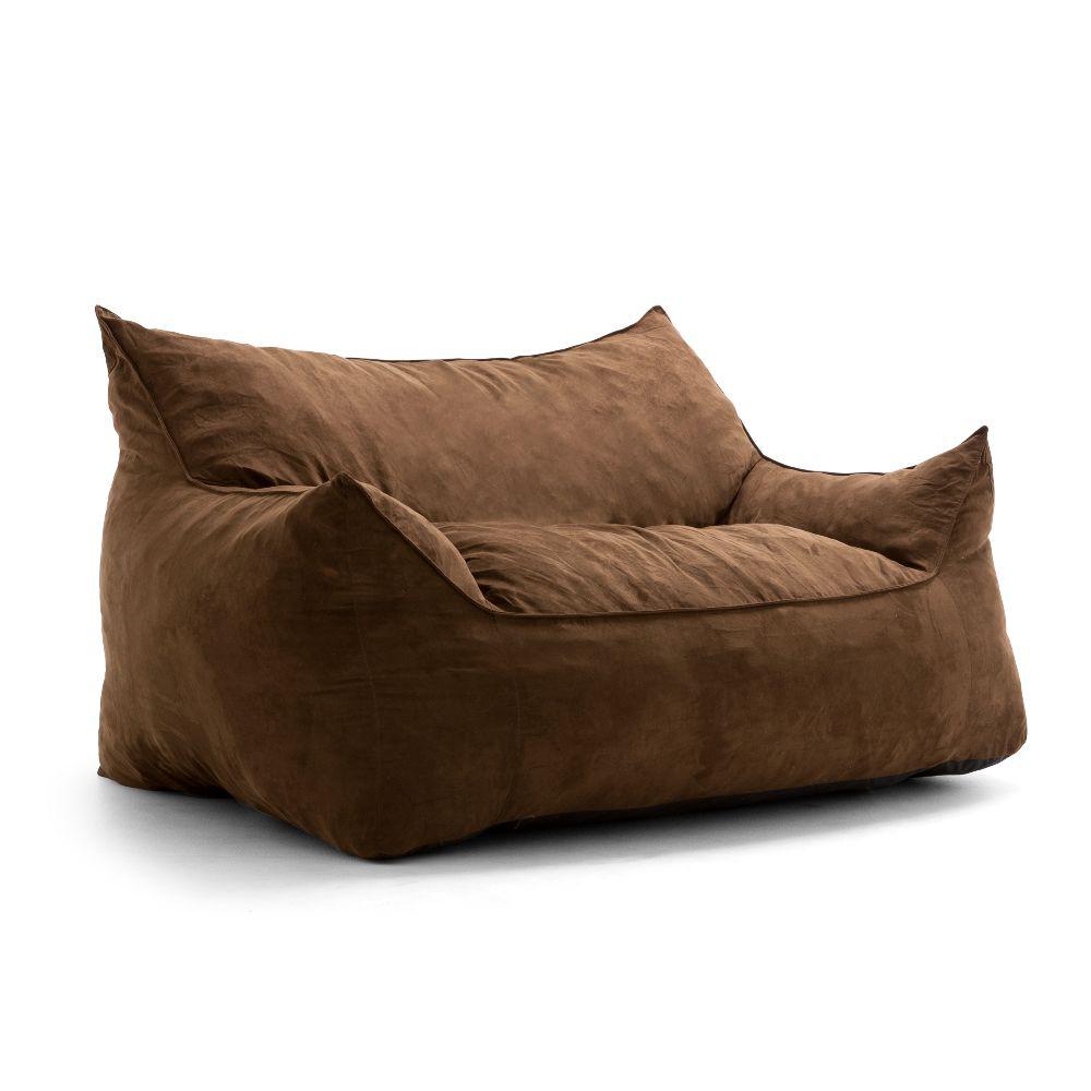 Bean Bag Sofa Chairs The Home Depot Imperial Fufton Shredded Ahhsome Foam Chocolate Comfort Suede Plus Bean Bag