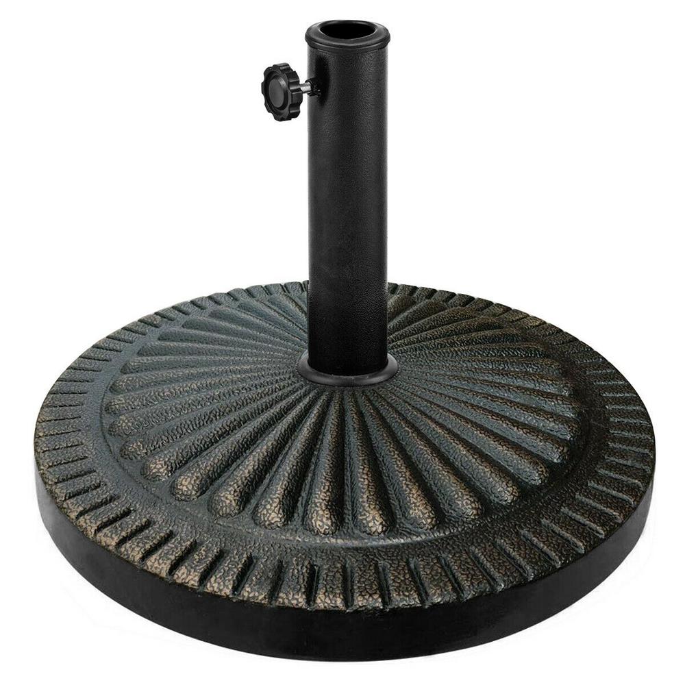 black umbrella stand outdoor
