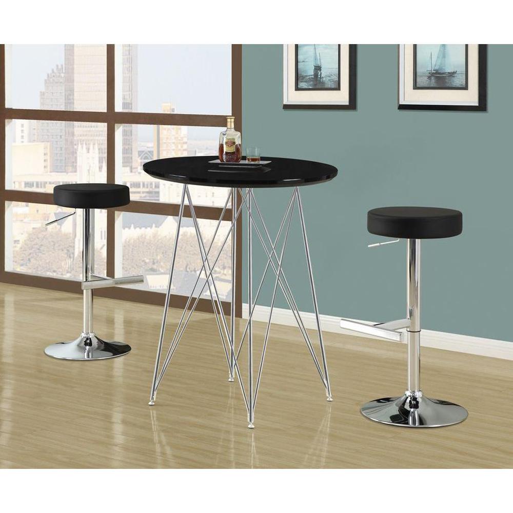 Monarch Specialties Adjule Height Chrome Swivel Cushioned Bar Monarch Specialties Adjule Height Chrome Swivel Cushioned Bar Stool