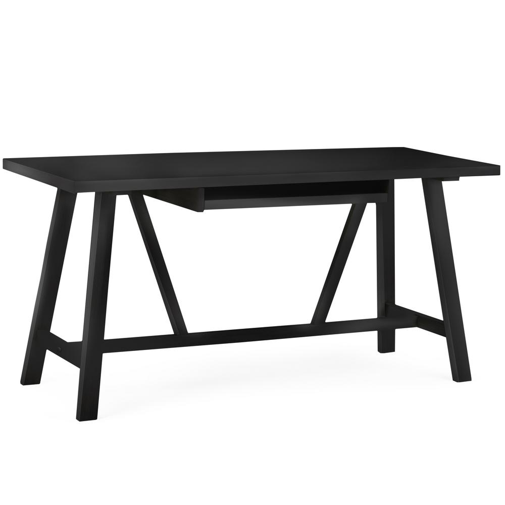 black wood desk