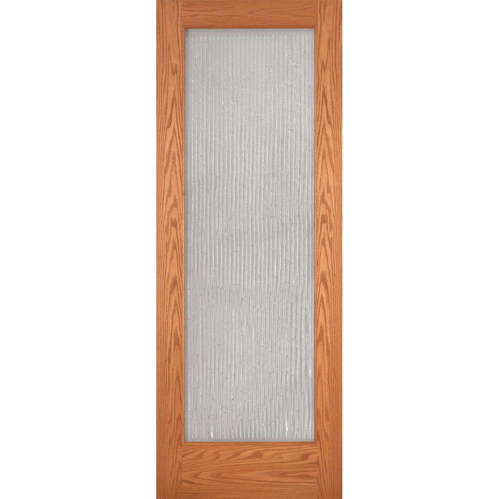 Feather River Doors 28 In X 80 1 Lite Unfinished Oak Bamboo Feather River Doors 28 In X 80 1 Lite Unfinished Oak Bamboo Casting Woodgrain Interior Door Slab On15012468g460 The Home Depot