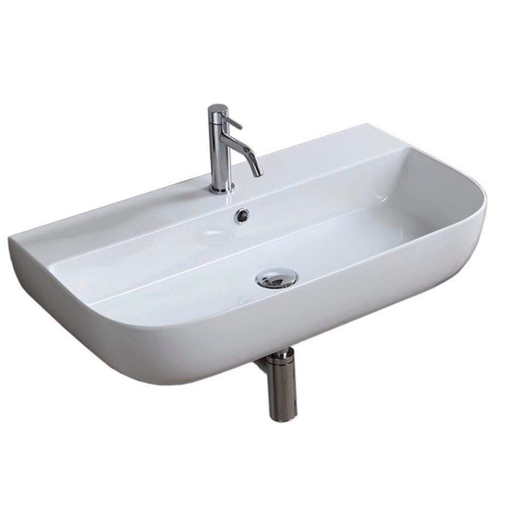Nameeks Glam Wall Mounted Bathroom Sink In White Nameeks Glam Wall Mounted Bathroom Sink In White