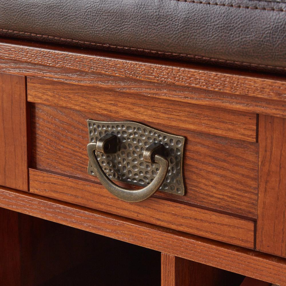 Home Decorators Collection Artisan Medium Oak Shoe Storage Bench