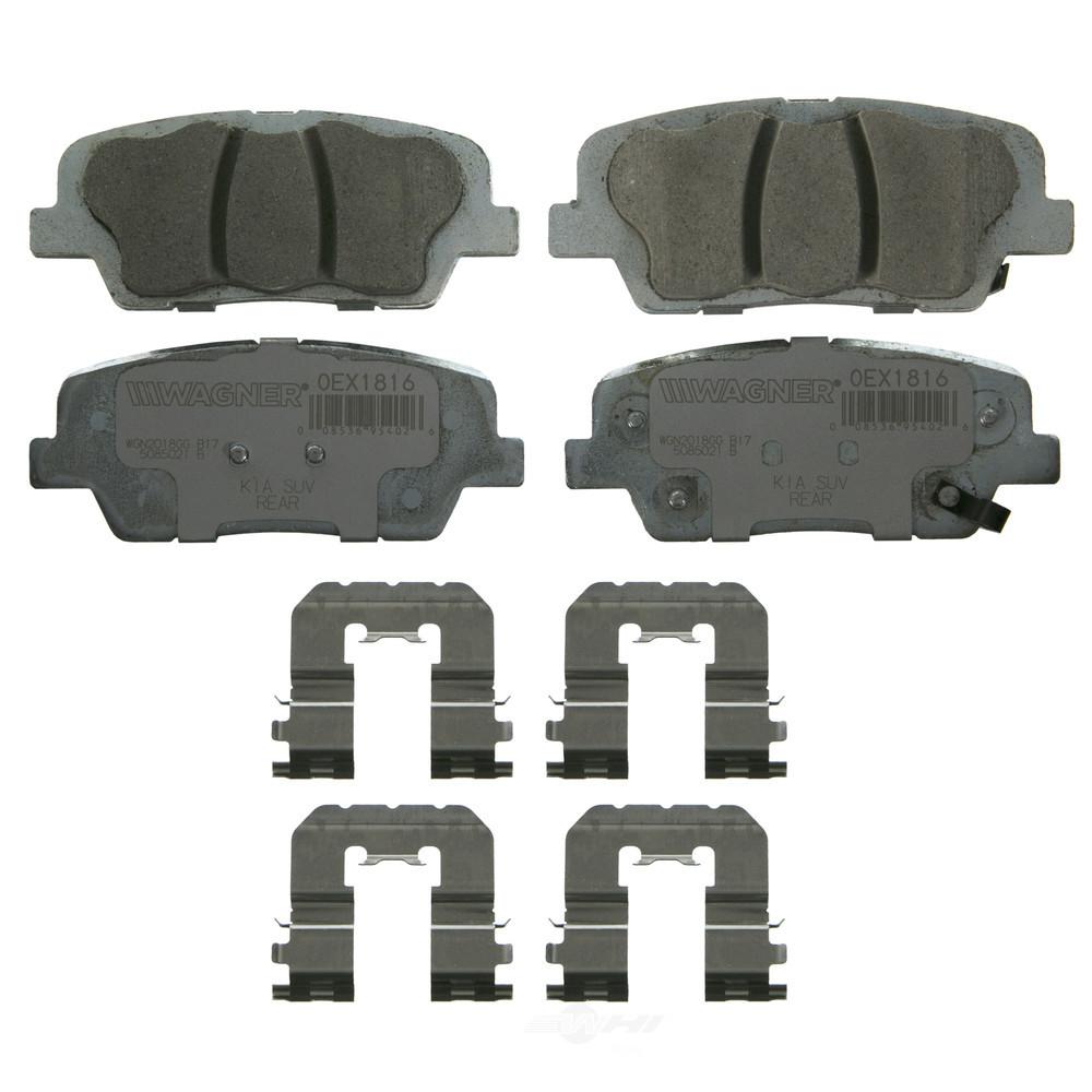 Wagner Brake Disc Brake Pad Set 2016 2018 Kia Sorento 2 0l Oex1816 The Home Depot