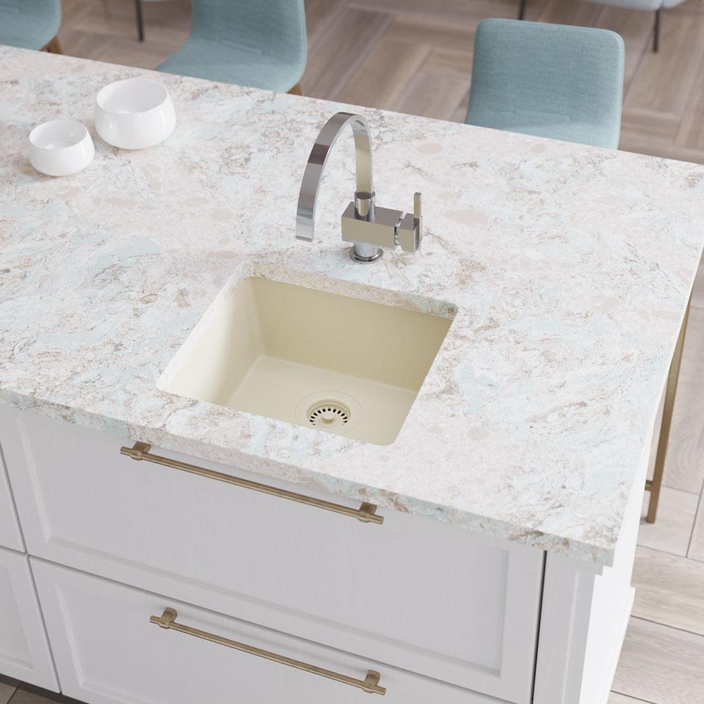 Rene Dual Mount Composite Granite 17 3 4 In Single Bowl Kitchen Rene Dual Mount Composite Granite 17 3