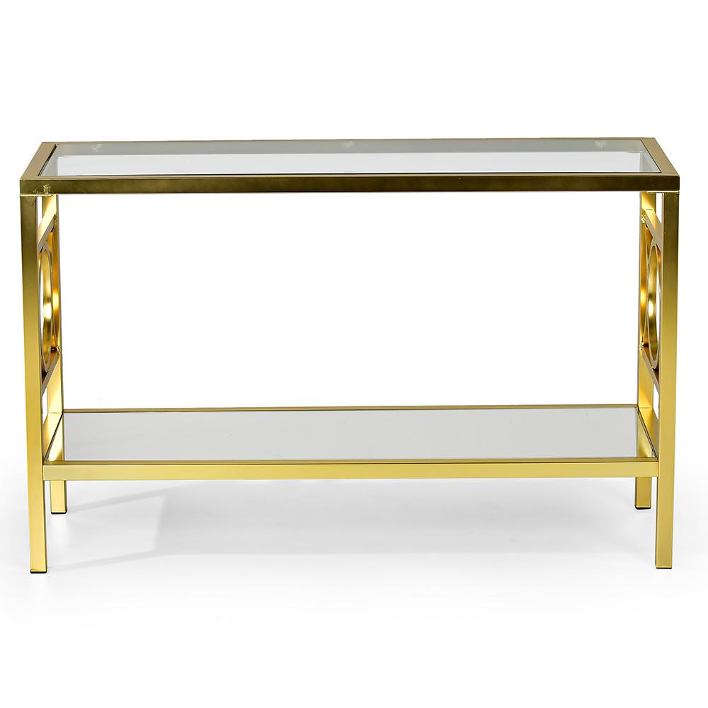 Olympia Glass And Gold Chrome Sofa Table Ol100sg The Home Depot Undefined Olympia Glass And Gold Chrome Sofa Table