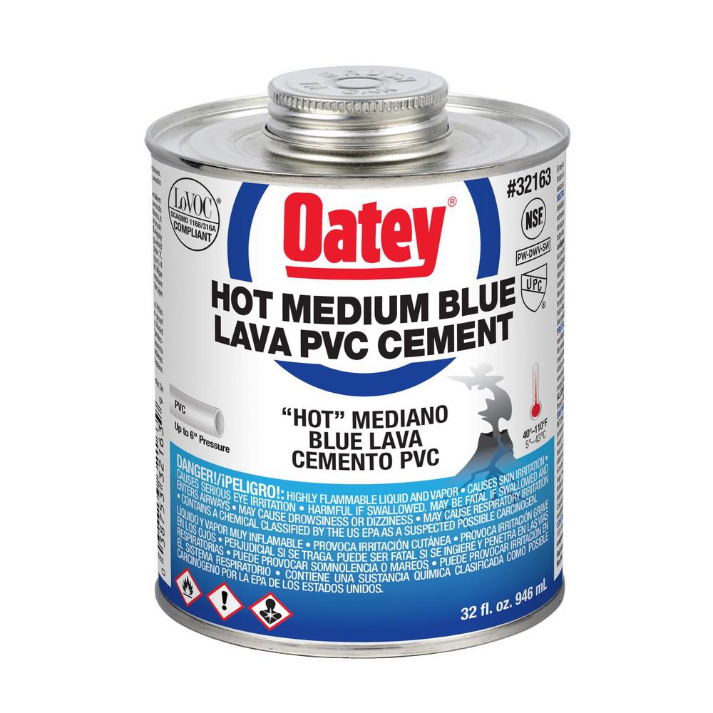 Oatey 32 oz. PVC Blue Lava Hot Cement-321633 - The Home Depot