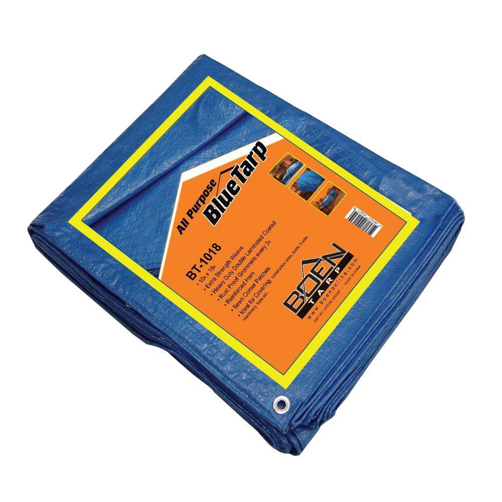 Everbilt 10 ft. x 12 ft. Blue Medium Duty General Purpose TarpPYGD1012