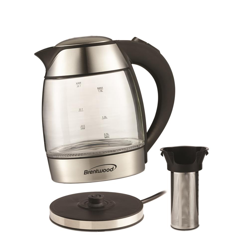 Brentwood 7-Cup Cordless Clear Electric 