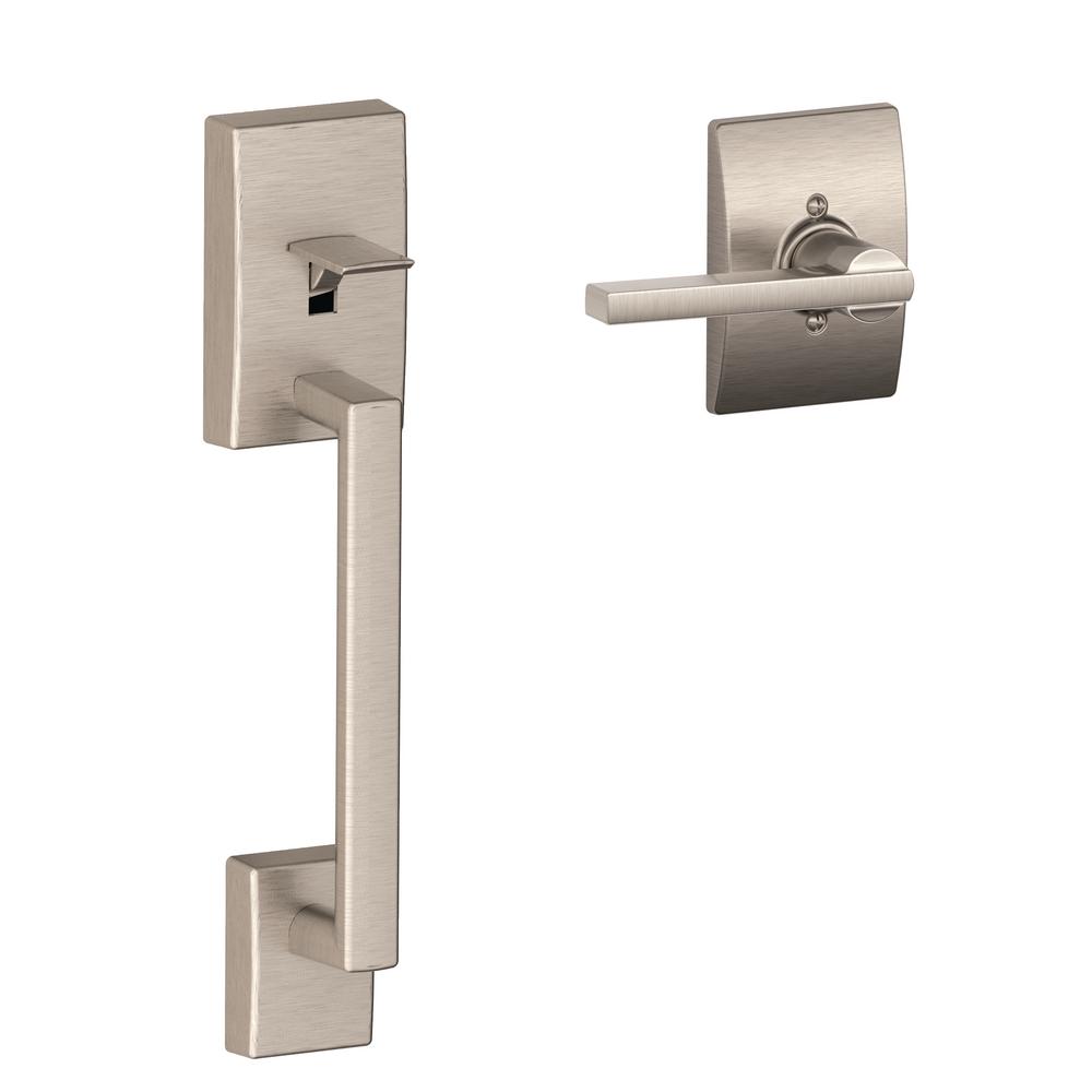 Schlage Century Satin Nickel Lower Half Entry Door Handleset and