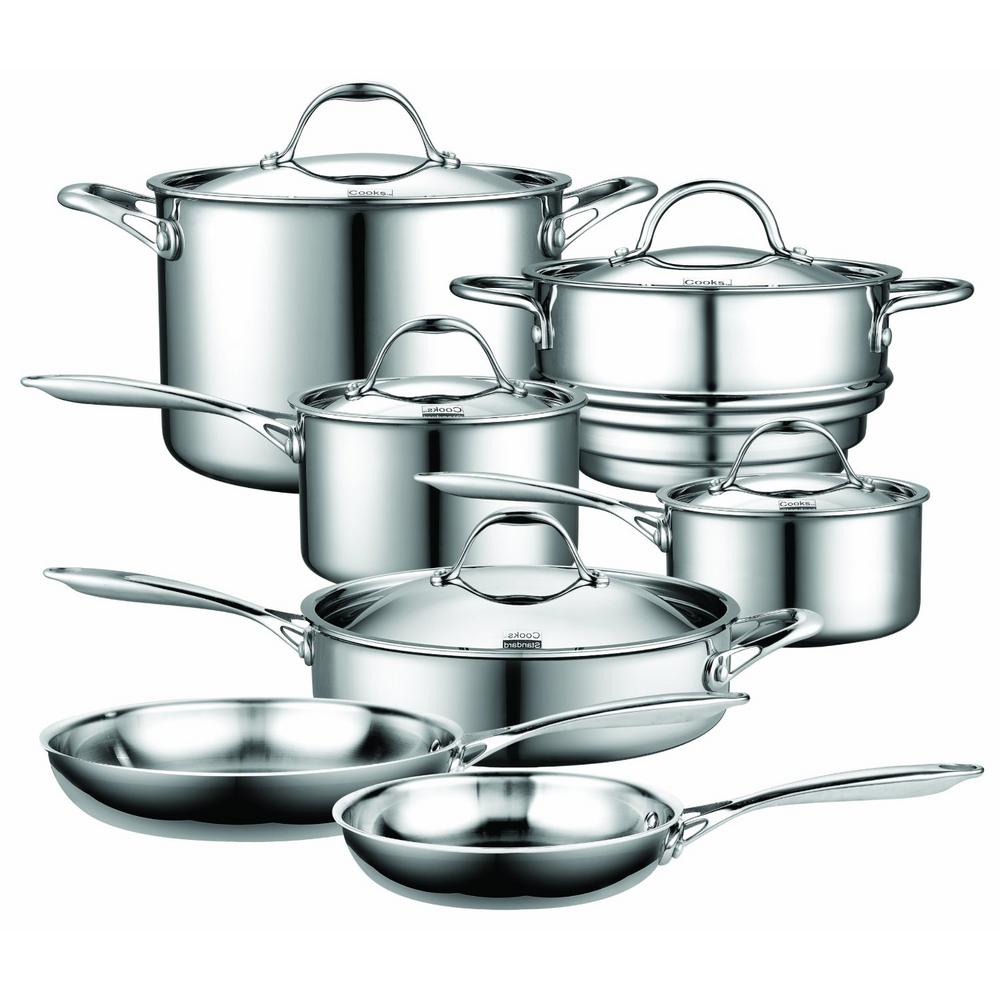 Cooks Standard 12-Piece Silver Cookware Set with Lids NC-00232 - The Home Depot