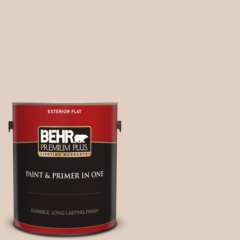 BEHR PREMIUM PLUS 1 gal. N2402 Adobe Sand Flat Exterior Paint and