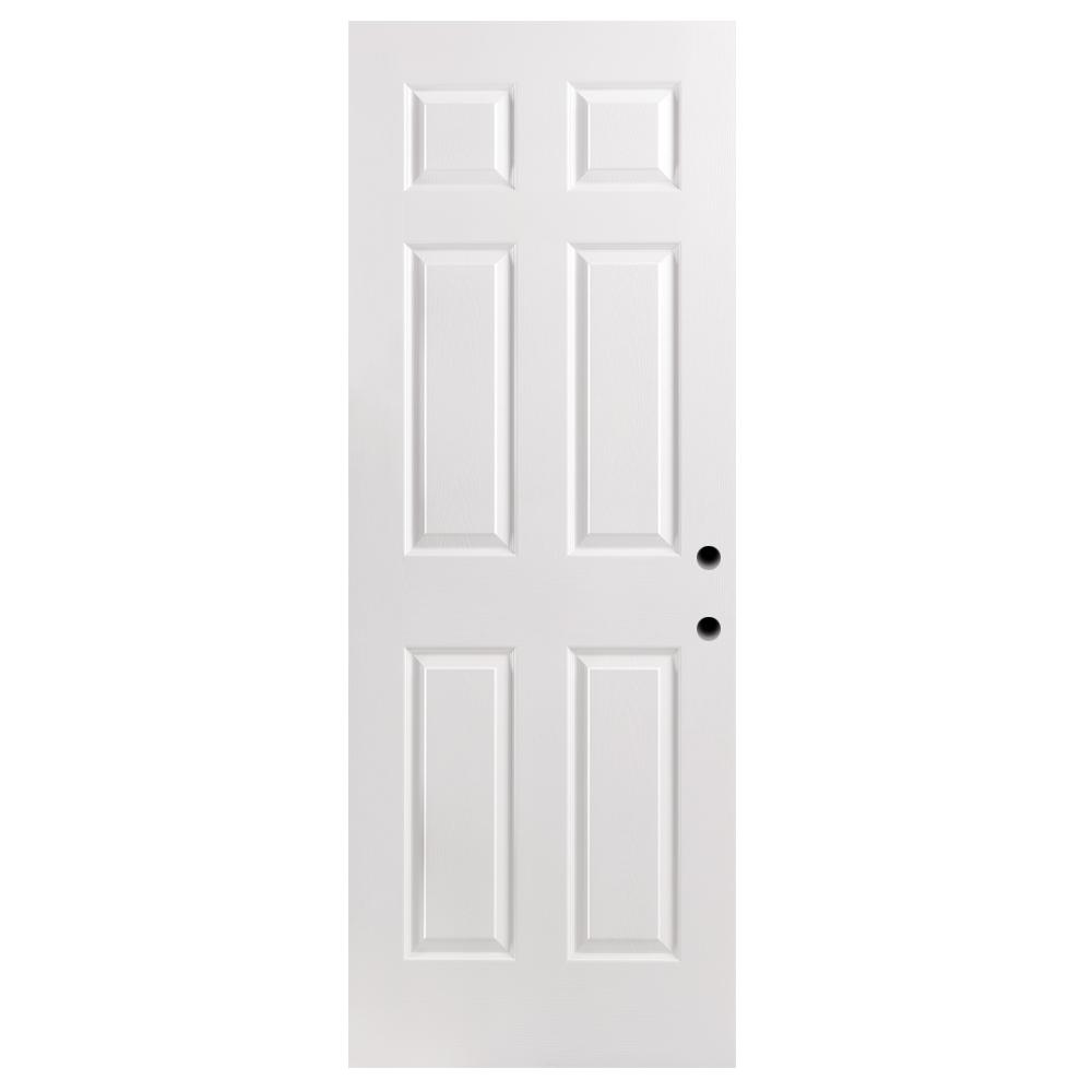 Masonite 32 In X 80 In 6 Panel 20 Min Fire Rated Solid Core Textured Primed Composite Single Prehung Interior Door