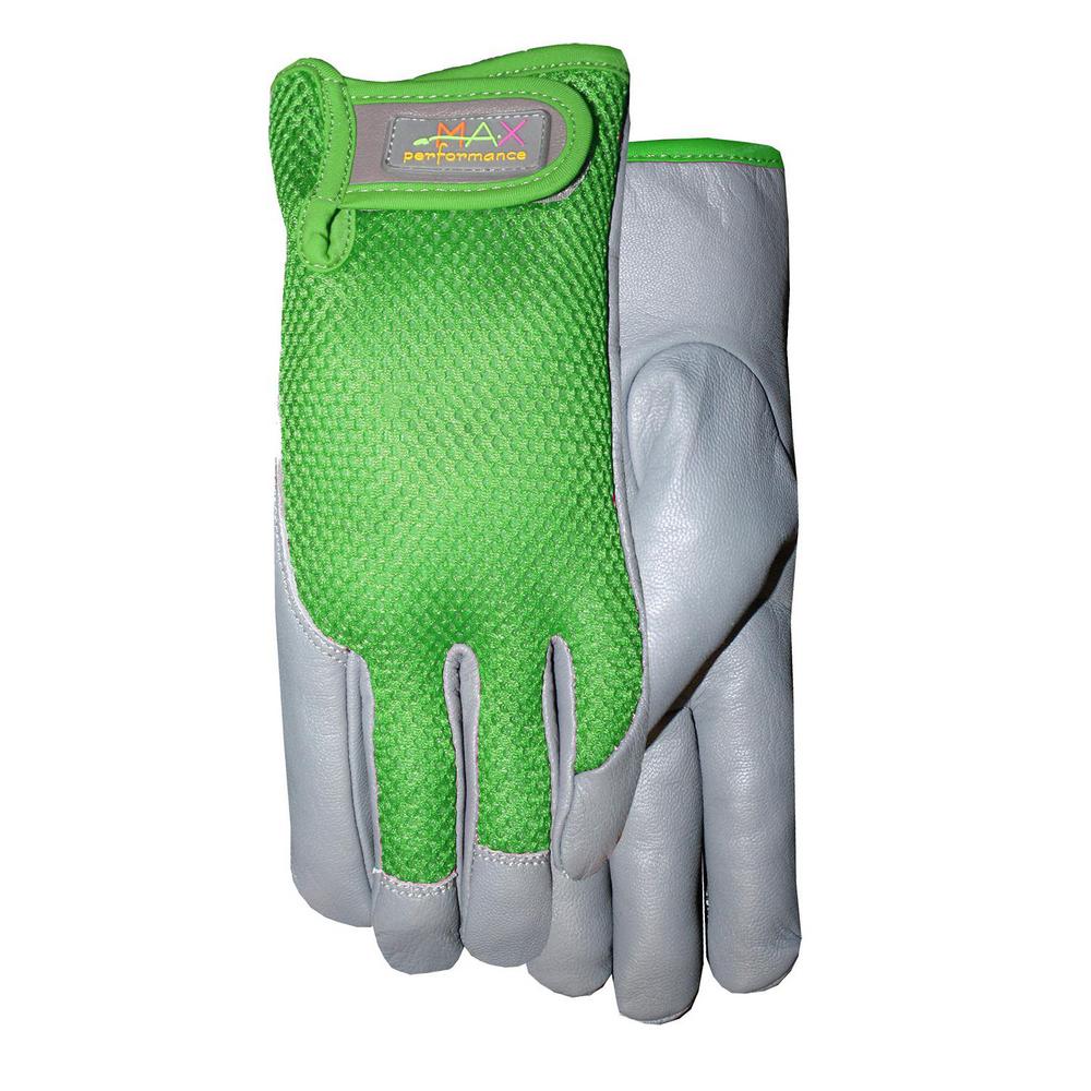 green ladies leather gloves