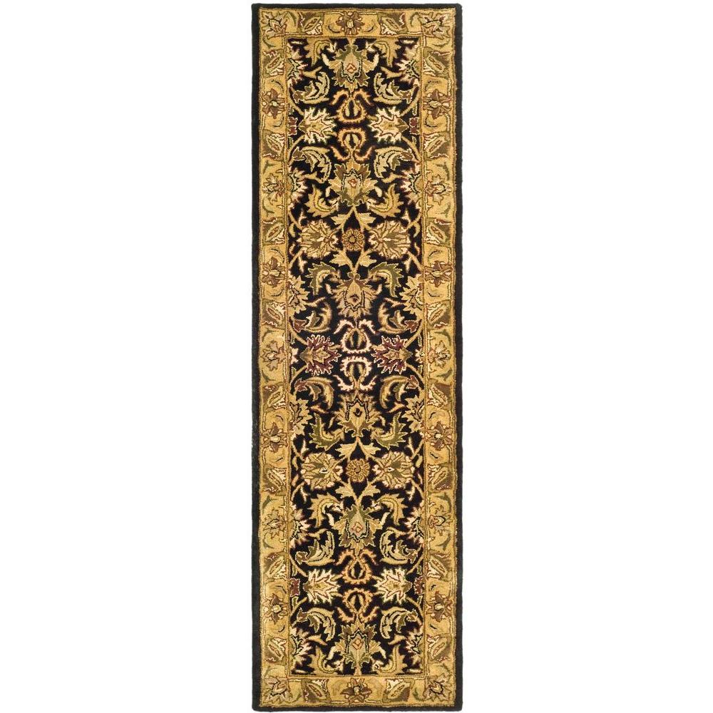 Safavieh Classic Black/Gold 2 ft. x 8 ft. Runner Rug-CL252A-28 - The ...