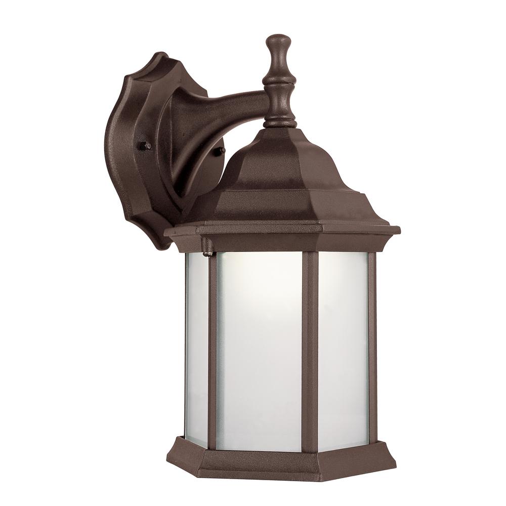 Bel Air Lighting 1 Light Rust Outdoor Wall Lantern 4411 Rt The 1 Light Outdoor Fluorescent Rust Wall Lantern With Alabaster Glass