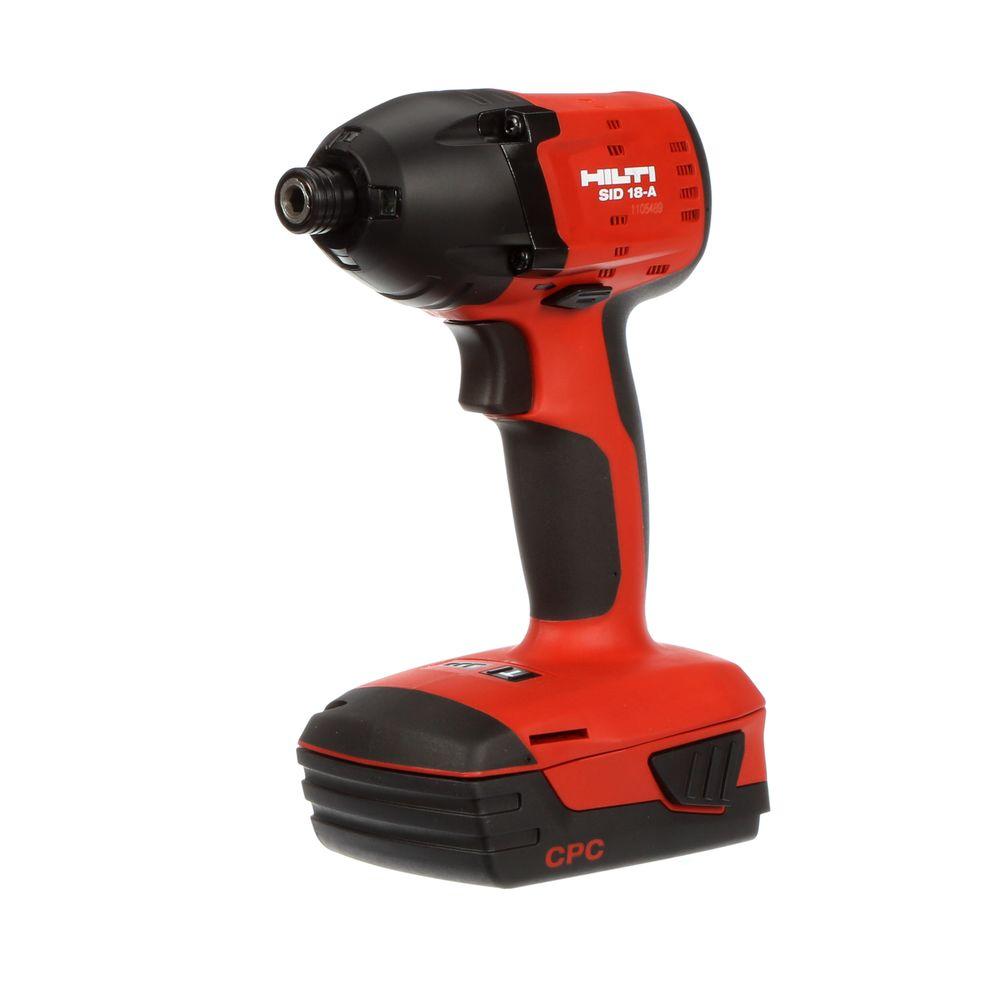 Hilti SID 18Volt LithiumIon 1/4 in. Hex Cordless Compact Impact