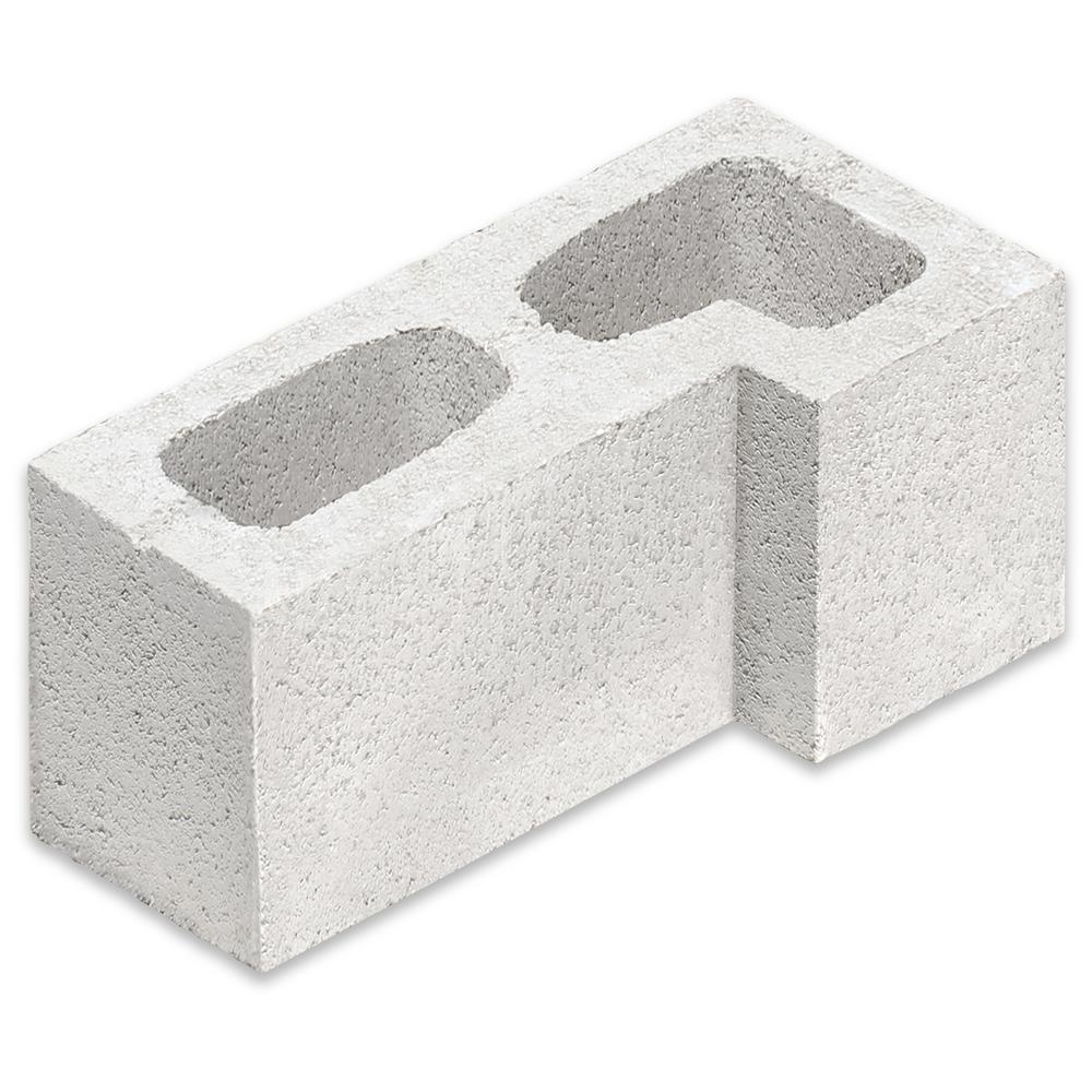 Tileco 6 In X 8 In X 16 In Concrete Return Corner Block 068L The   Tileco Cinder Blocks 068l 64 600 