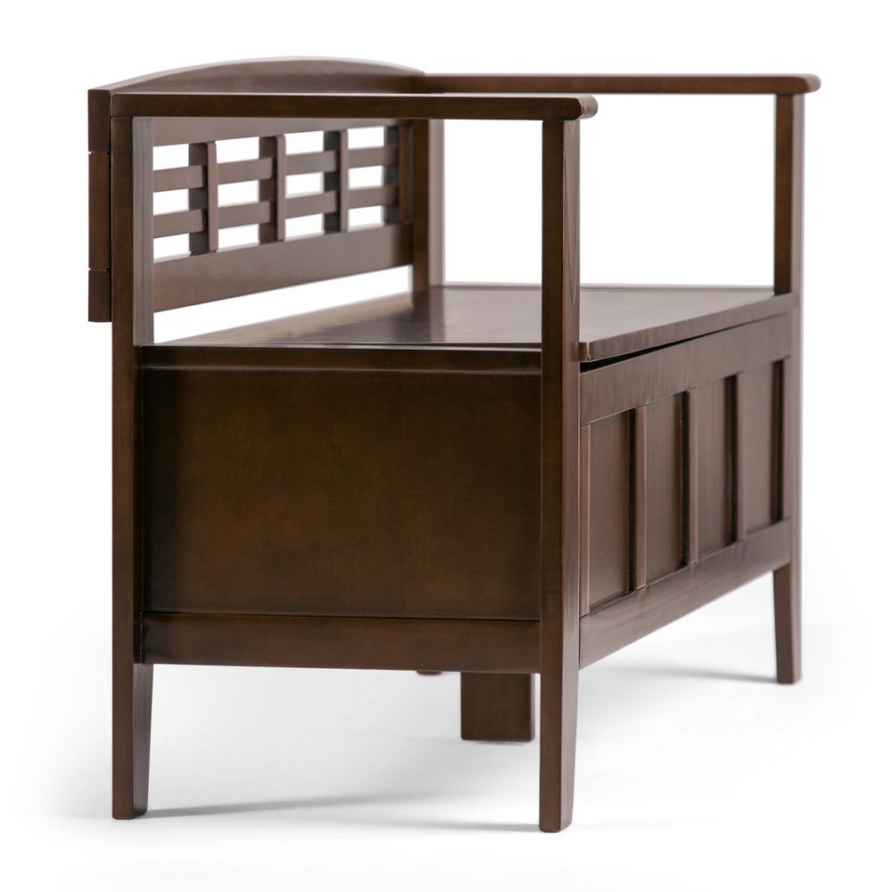 Simpli Home Adams Solid Wood 48 In Wide Rustic Entryway Storage