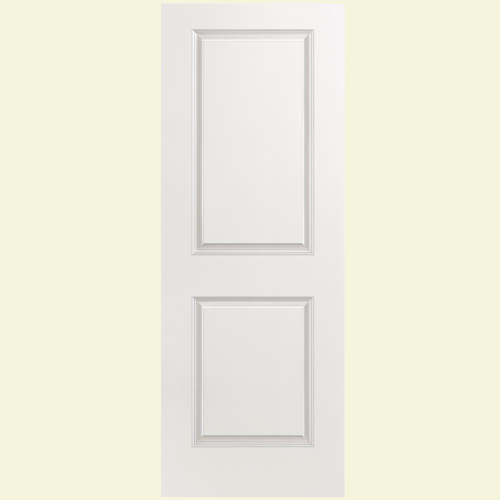 Masonite 24 In X 80 In 2 Panel Square Primed Left Hand Hollow