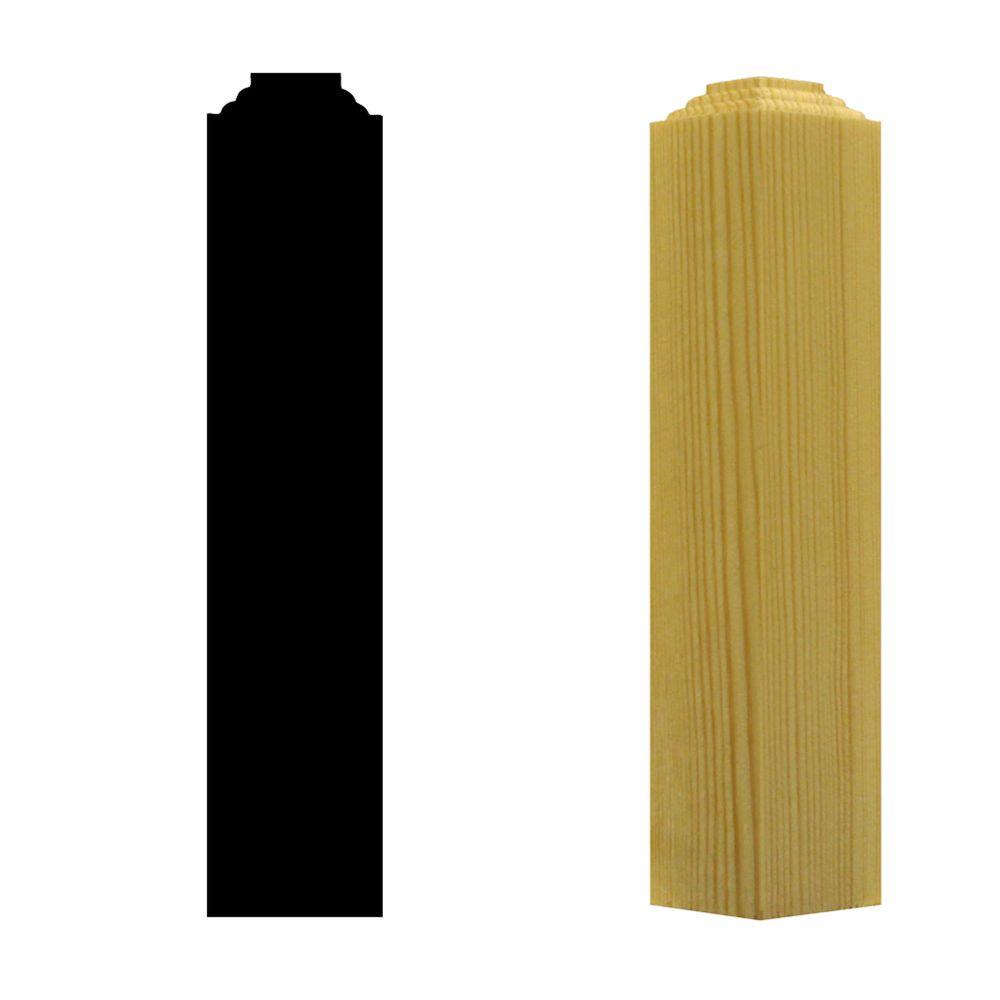 15 Trim Molding 1 x 3 x 6 Oak Inside Radius Corner Base Block