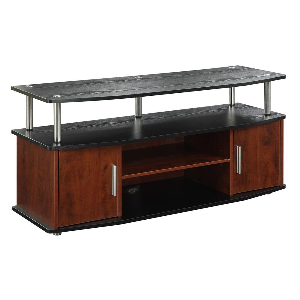 Convenience Concepts Designs2go Monterey Cherry And Black Storage Convenience Concepts Designs2go Monterey Cherry And Black Storage Entertainment Center