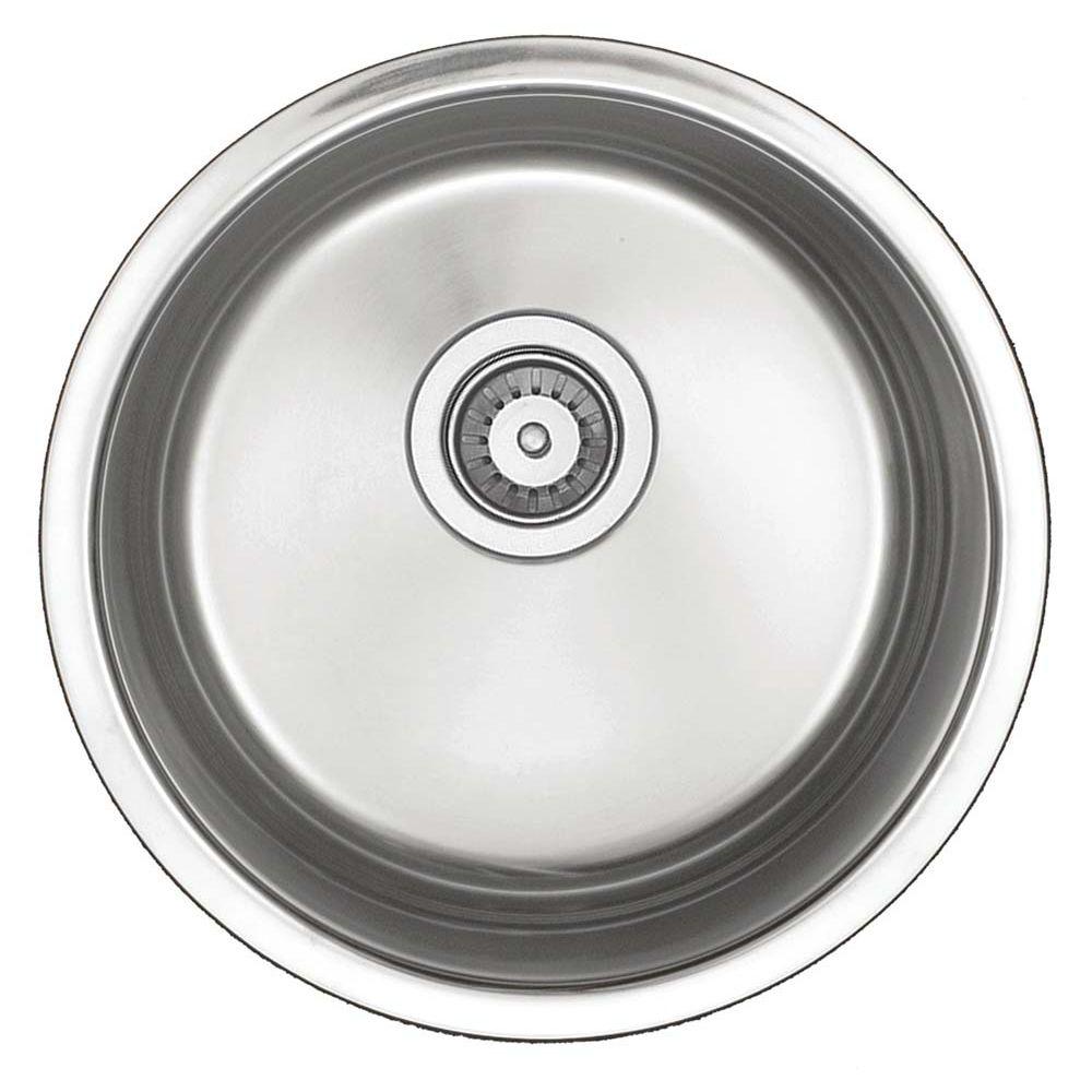 World Imports Undercounter Stainless Steel 16 In X 15 1 2 In Single Bowl Round Entertainment Bar Prep Sink