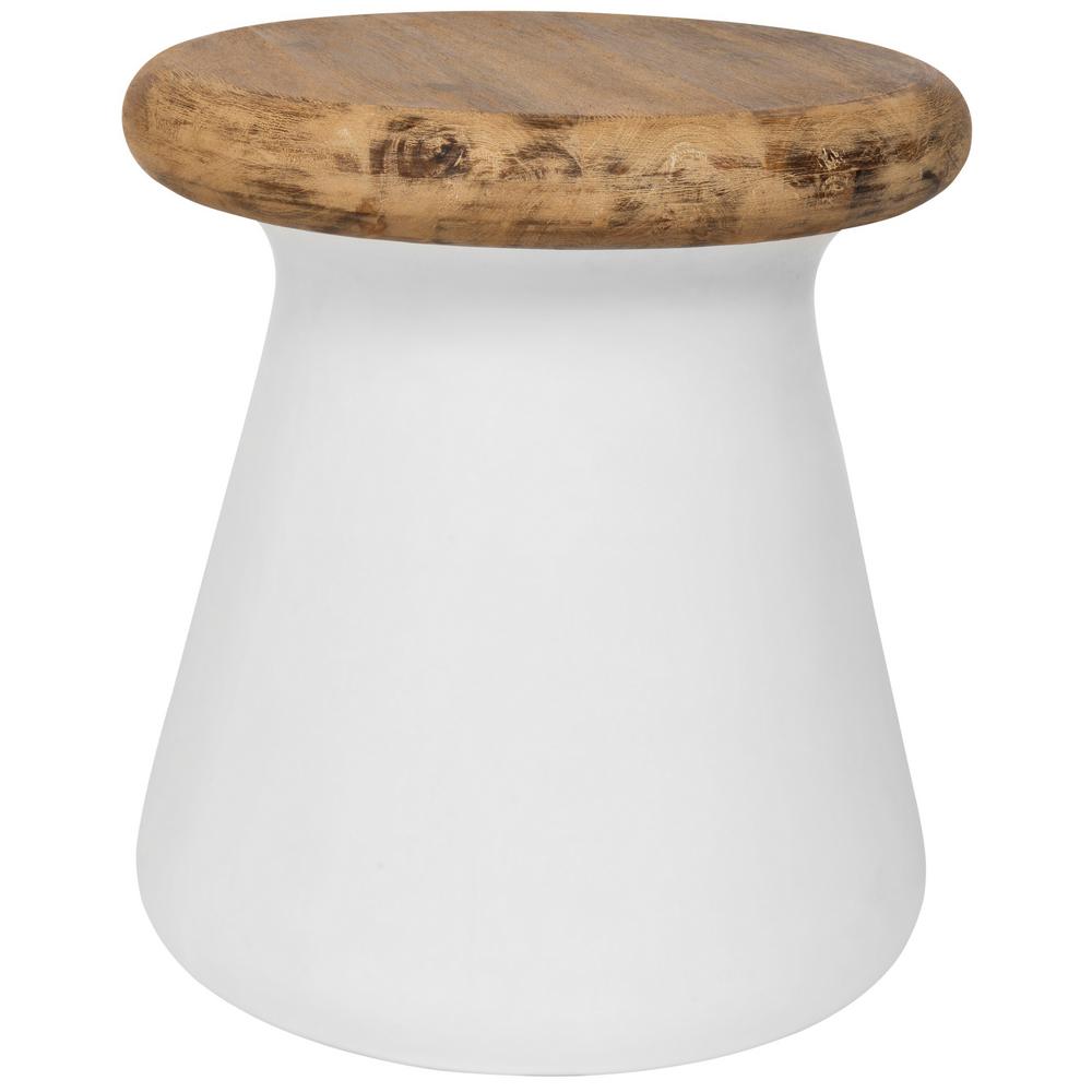 Concrete Outdoor Side Tables Patio The Home Depot On Ivory Stone Indoor Outdoor Accent Table
