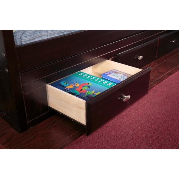 American Furniture Classics Espresso Twin Over Twin Solid Pine