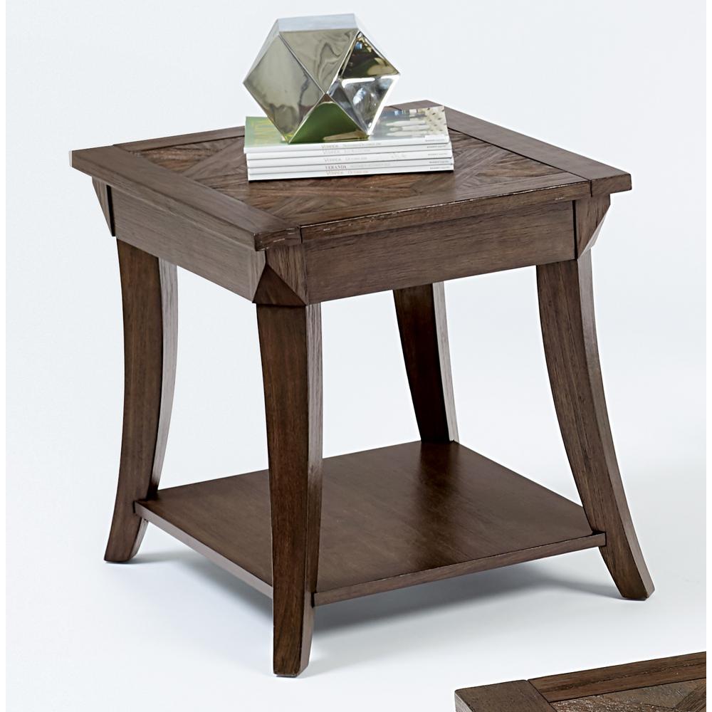 Progressive Furniture Appeal I Dark Poplar Rectangular End Table T357 04 The Home Depot