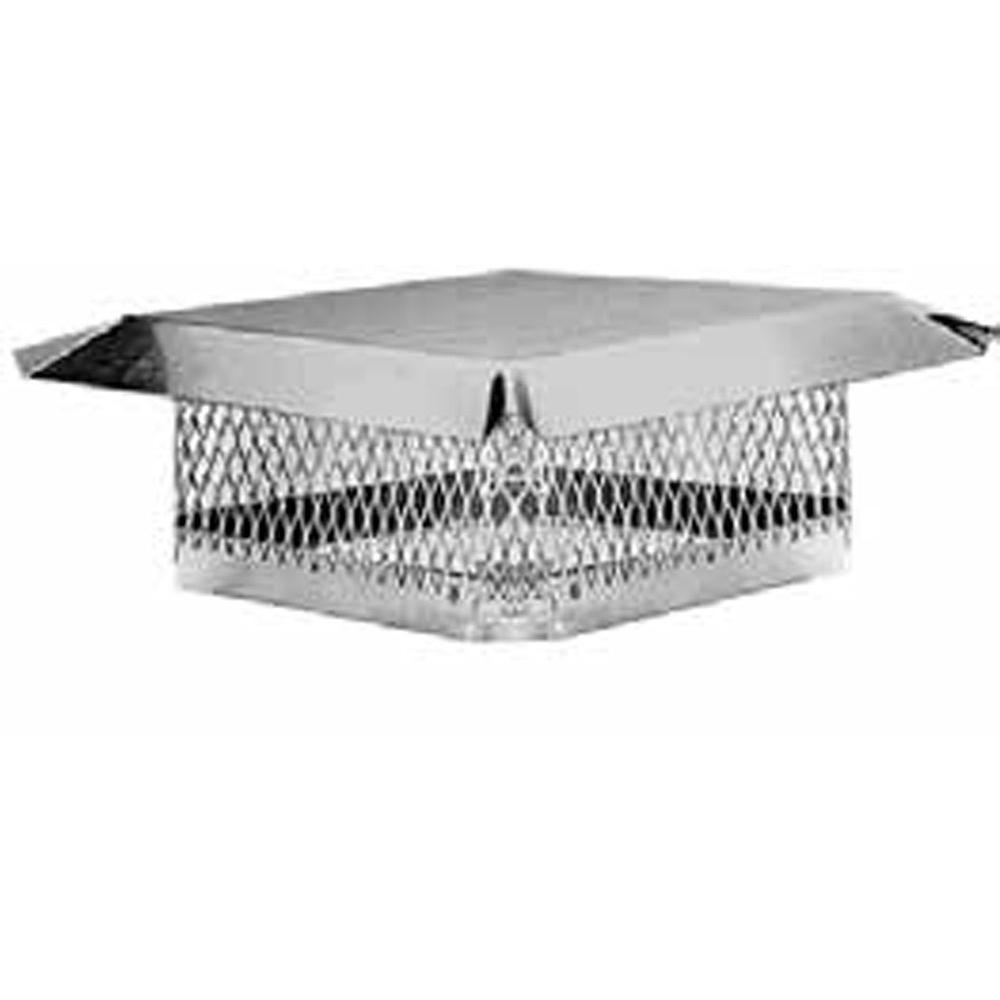 Master Flow Roofing Supplies 13 in. x 13 in. Fixed Stainless Steel Chimney Cap CC1313SS