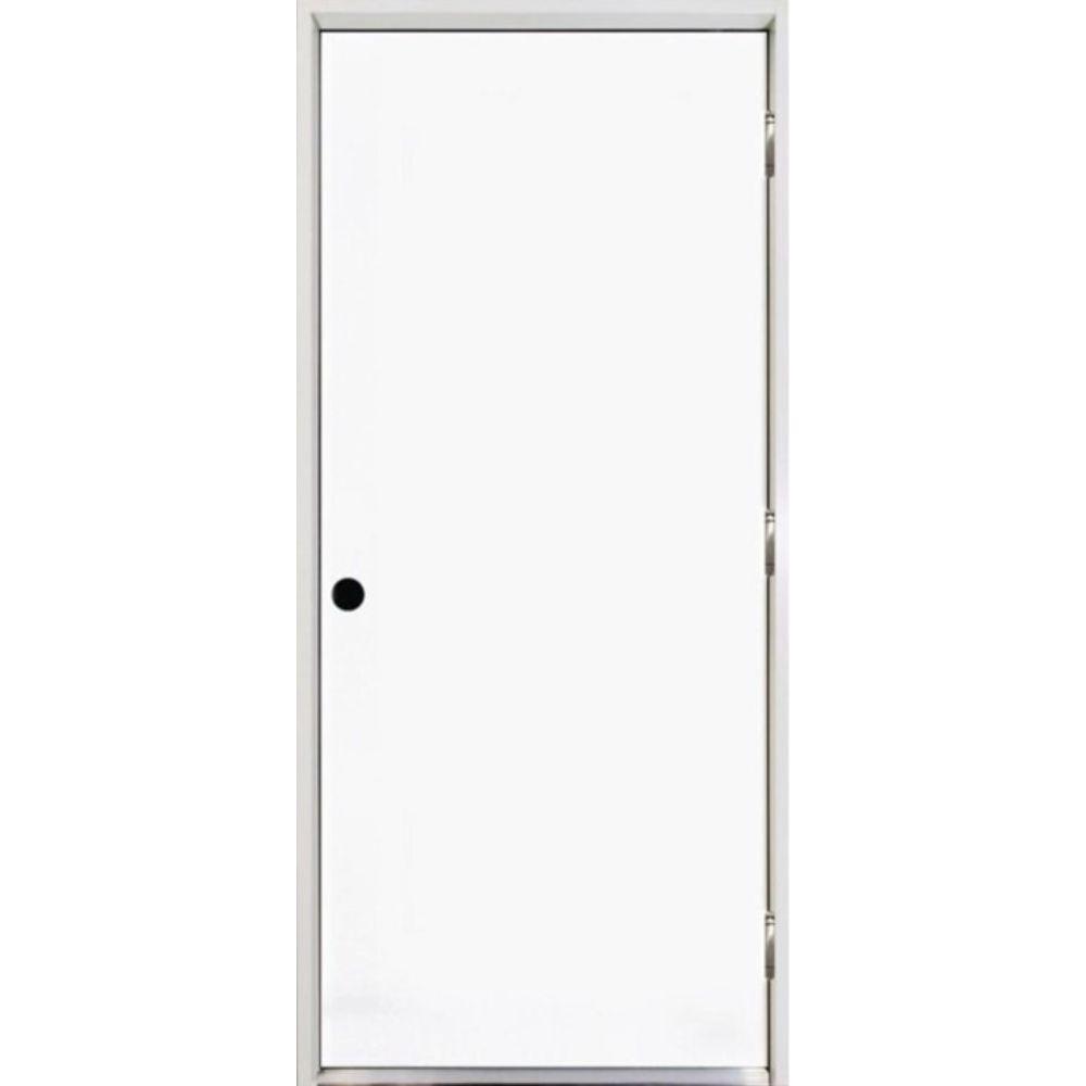 Steves & Sons 30 in. x 80 in. Premium Flush Primed White Left-Hand ...