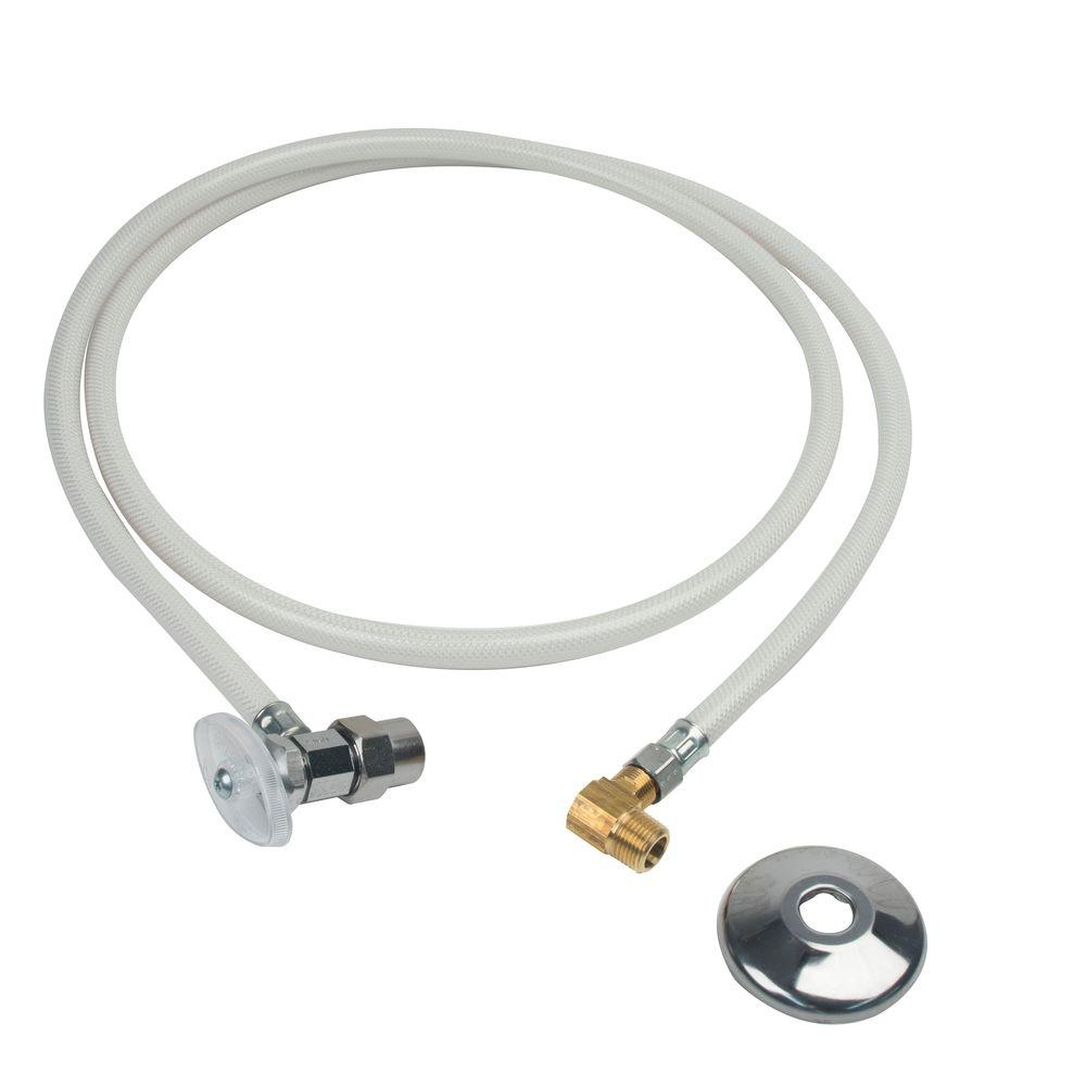 BrassCraft 1/2 in. Nom CPVC x 3/8 in. O.D. Comp x 72 in. MultiTurn OnePiece Vinyl Dishwasher