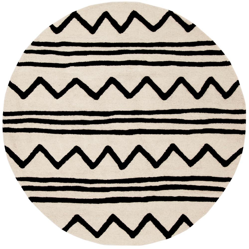 Safavieh Kids Ivory Black 5 Ft X Round Area Rug Safavieh Kids Ivory Black 5 Ft X Round Area Rug