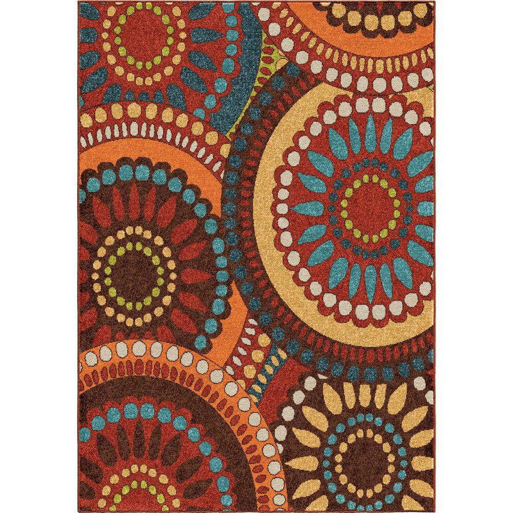 Orian Rugs Pinwheel Orange 8 Ft X 11 Indoor Area Rug 306071 Orian Rugs Pinwheel Orange 8 Ft X 11 Indoor Area Rug 306071 The Home Depot