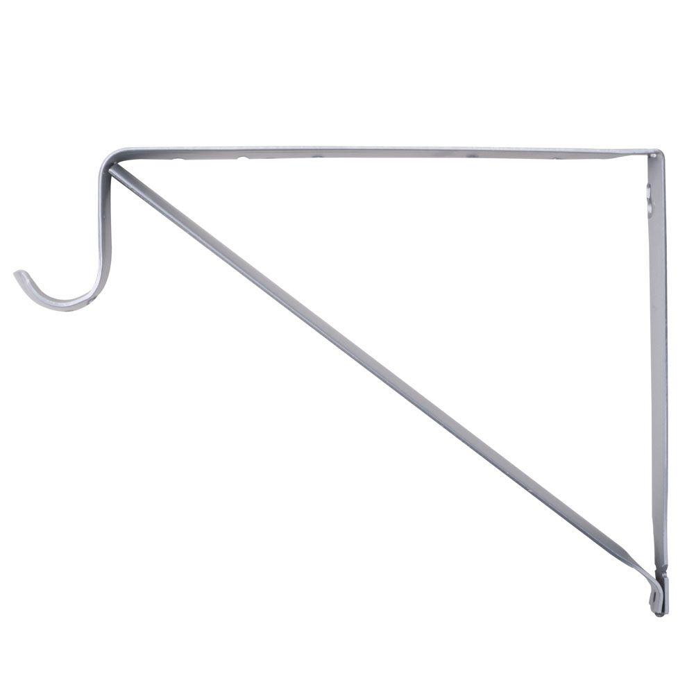 Everbilt 10 3 4 In Platinum Shelf And Rod Bracket Hd 0045 Pm