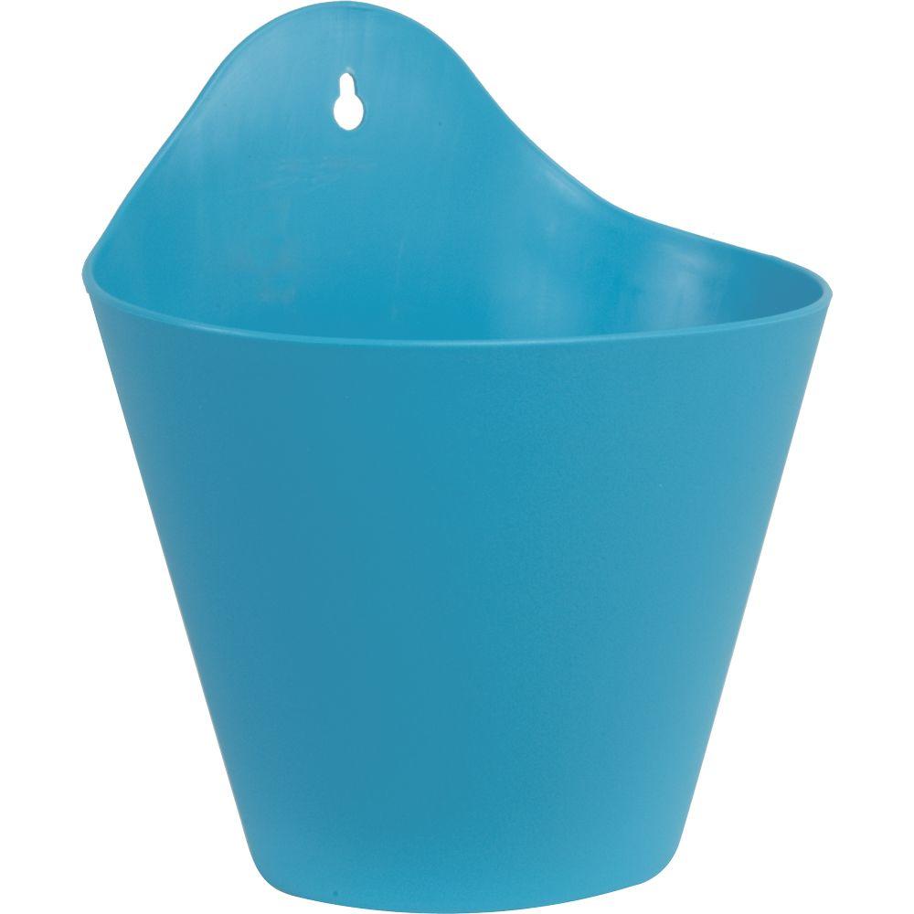 Pride Garden Products Mela 81/2 in. Blue Plastic Wall Planter83565 The Home Depot